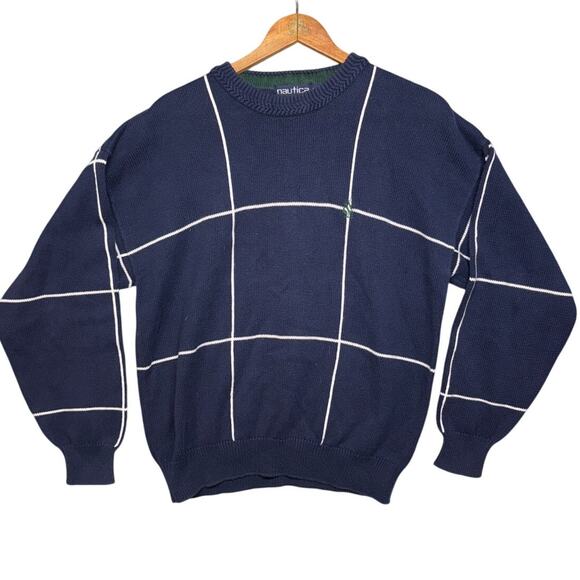Nautica Vintage 90s Striped Pullover Sweater - Size S - Picture 1 of 7